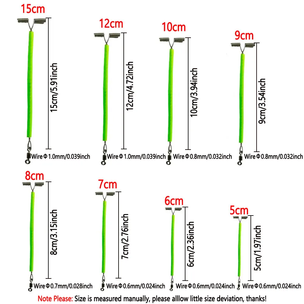 50pcs Stainless Steel Fishing Lures Wire Leader Trace Luminous Tube T-Shape Balance Arm Rolling Swivels Sea Fishing Rigs Making