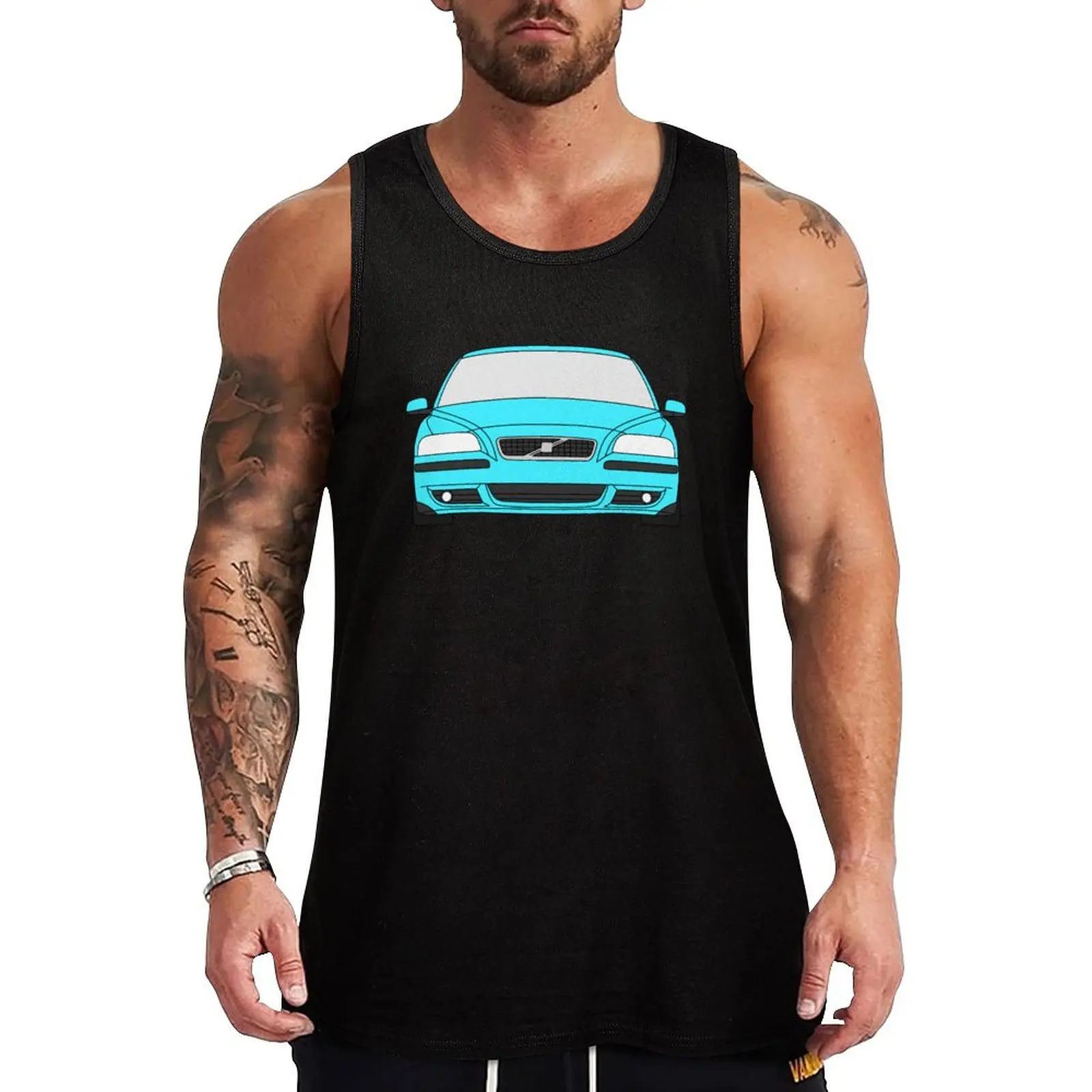 

S60R V70R P2R 2004-2007 flash green color Tank Top gym t shirt men clothes for men summer gym clothing men bodybuilding t-shirt