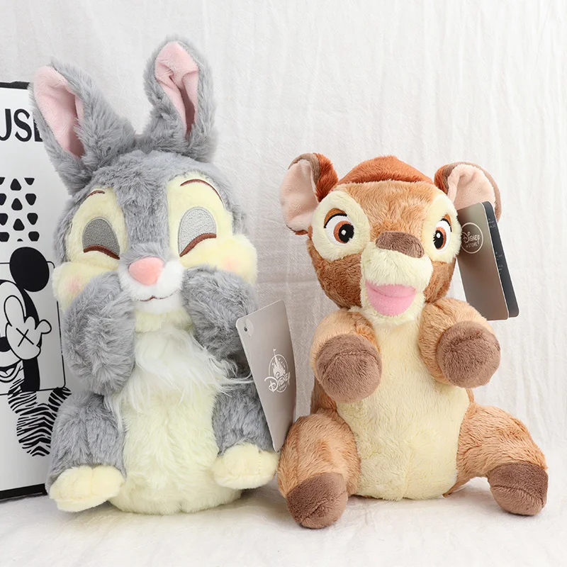 

Disney Bambi And Thumper Plush Toys Yellow Gray Bunny Stuffed Animal Cute Rabbit Deer Soft Anime Doll Gifts For Children Girls