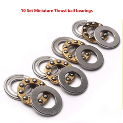 10 Set Miniature Thrust Ball Bearings F8/F9/F10 Plane Metal Axial Ball Thrust Bearing For Hardware Accessories