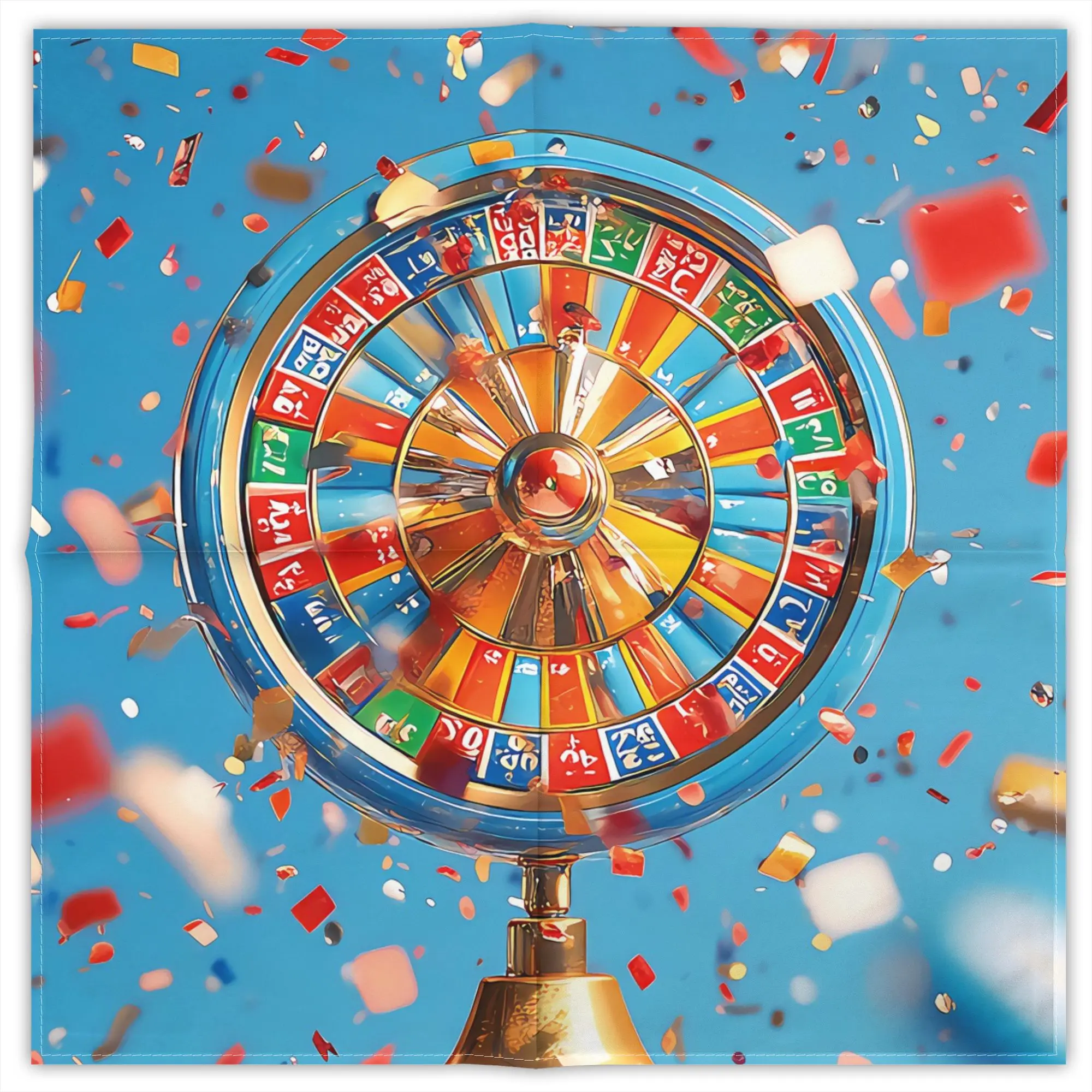 

Wheel of Fortune Compass Fashion Square Scarf Decorative Polyester Printed Daily