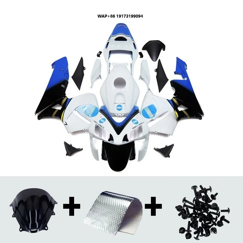 

White Blue Fairing Kit For CBR600RR 2003 2004 ABS Bodywork + Bolts