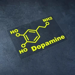 Motorcycle Stickers Dopamine Structural Formula Waterproof Reflective Helmet Decal