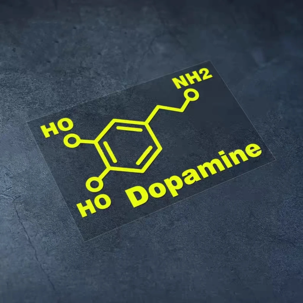 Motorcycle Stickers Dopamine Structural Formula Waterproof Reflective Car Decal