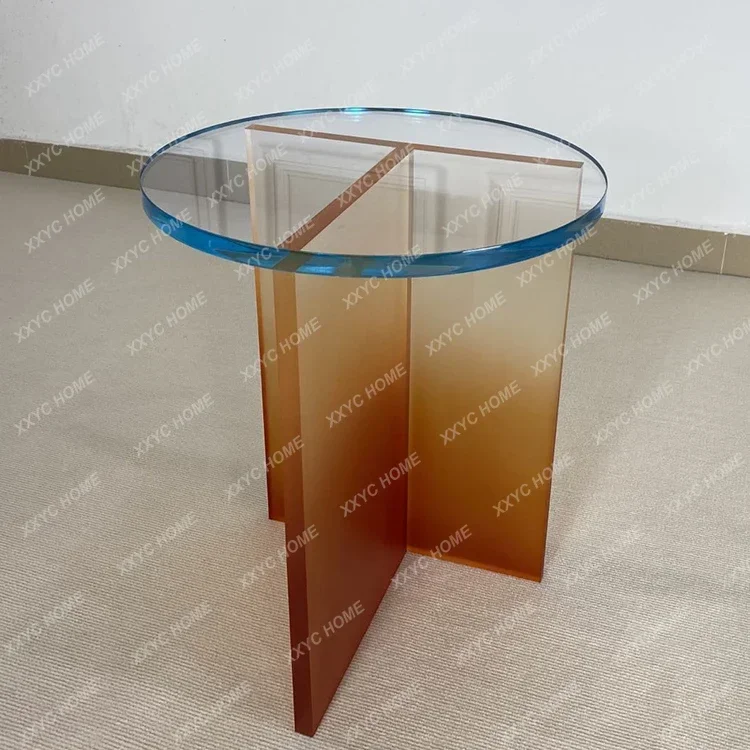 Z Modern fashion transparent acrylic gradual change color round edge