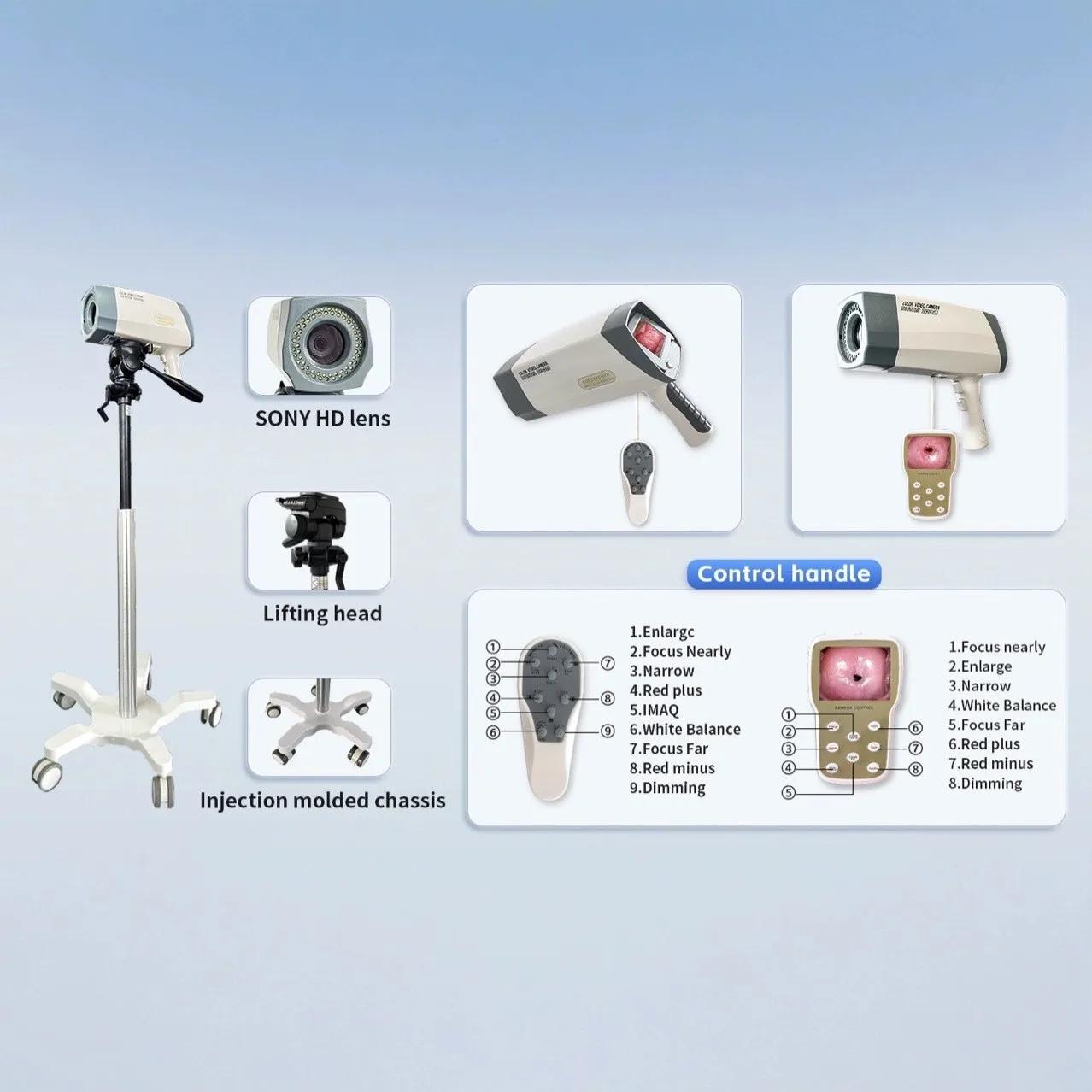 

Colposcopio visual colposcopy hospital gynecological examination Endoscopy with gimbal electronic portable cross