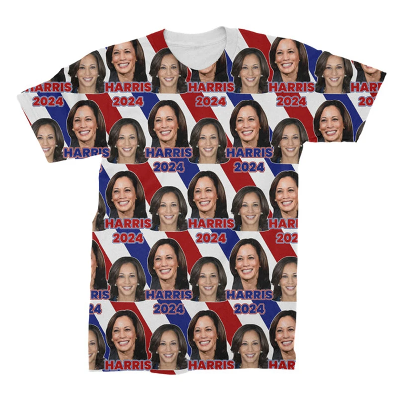 Summer Men Women T Shirt Kamala Harris Walz 3D Printed T Shirts Summer Short Sleeve Tee Men Clothing Cool President T-shirt Tops