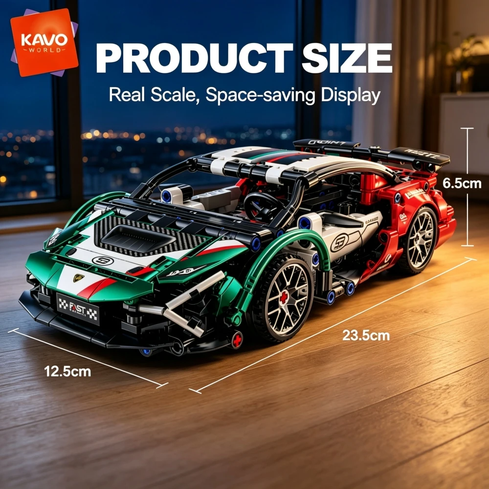 KAVOWORLD NEW MOC Sports Car S - đánh giá và giá Led Light Kit For Technic Supercar