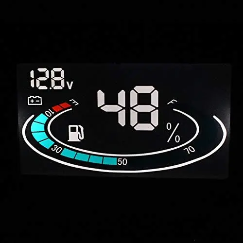 LCD الرقمية سيارة/شاحنة الفولتميتر الجهد مقياس مستوى الوقود متر (12 فولت/24 فولت) العالمي