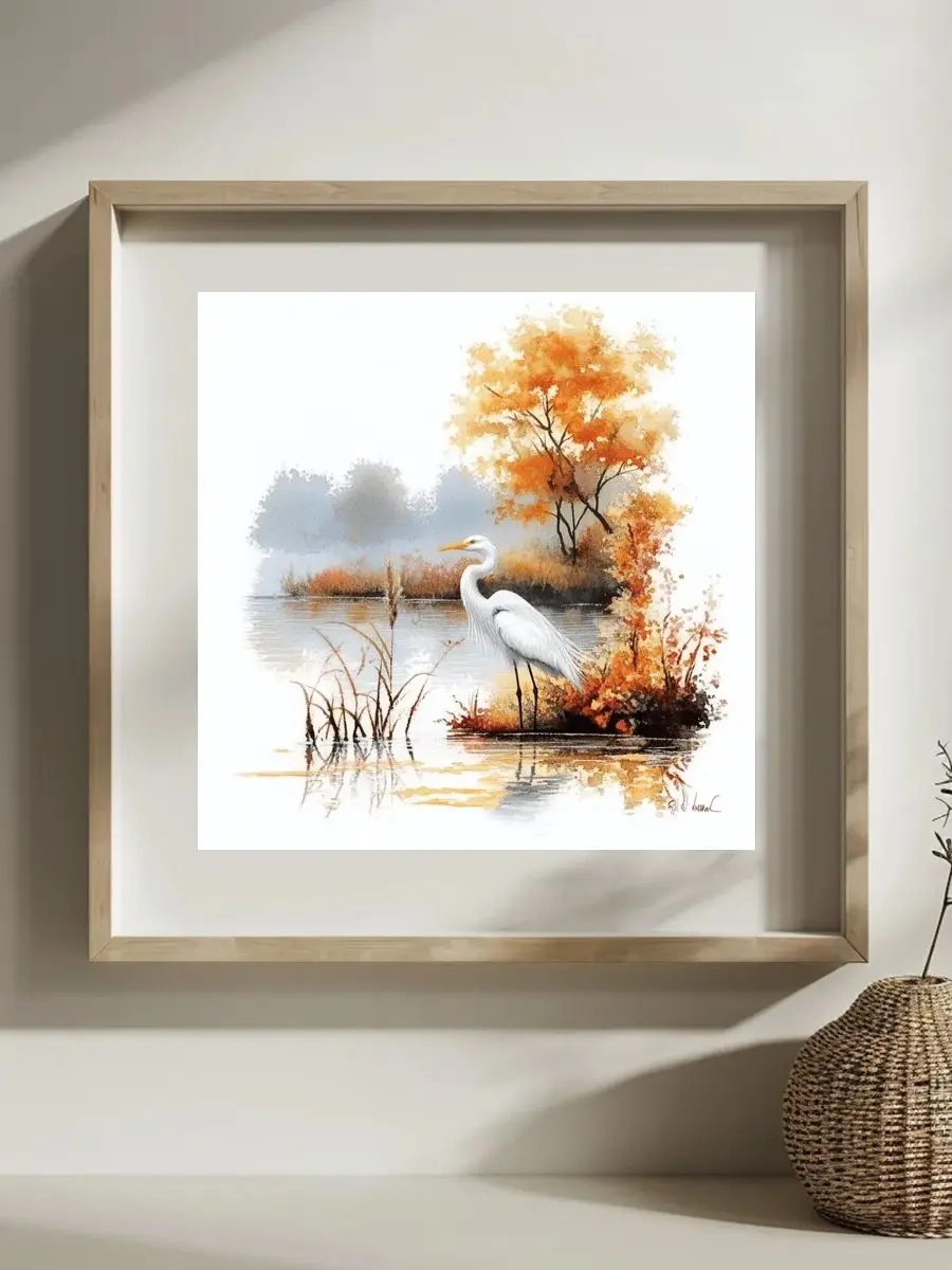 1 Stück 30x30 cm/11,8 Zoll „Die schöne Landschaft am Teich“ gestempeltes Kreuzstich-Set DIY-Kit 11CT/14CT Wanddekoration als Geschenk – Detail 1