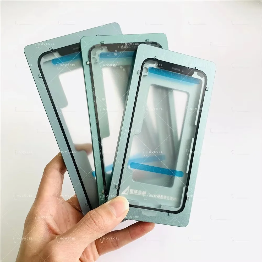 LCD Alignment In Frame Mold + Silicone Pad Mat For iPhone 16 Pro Max 15 14 13 12 Screen Glass OCA Location Laminate Repair Tool