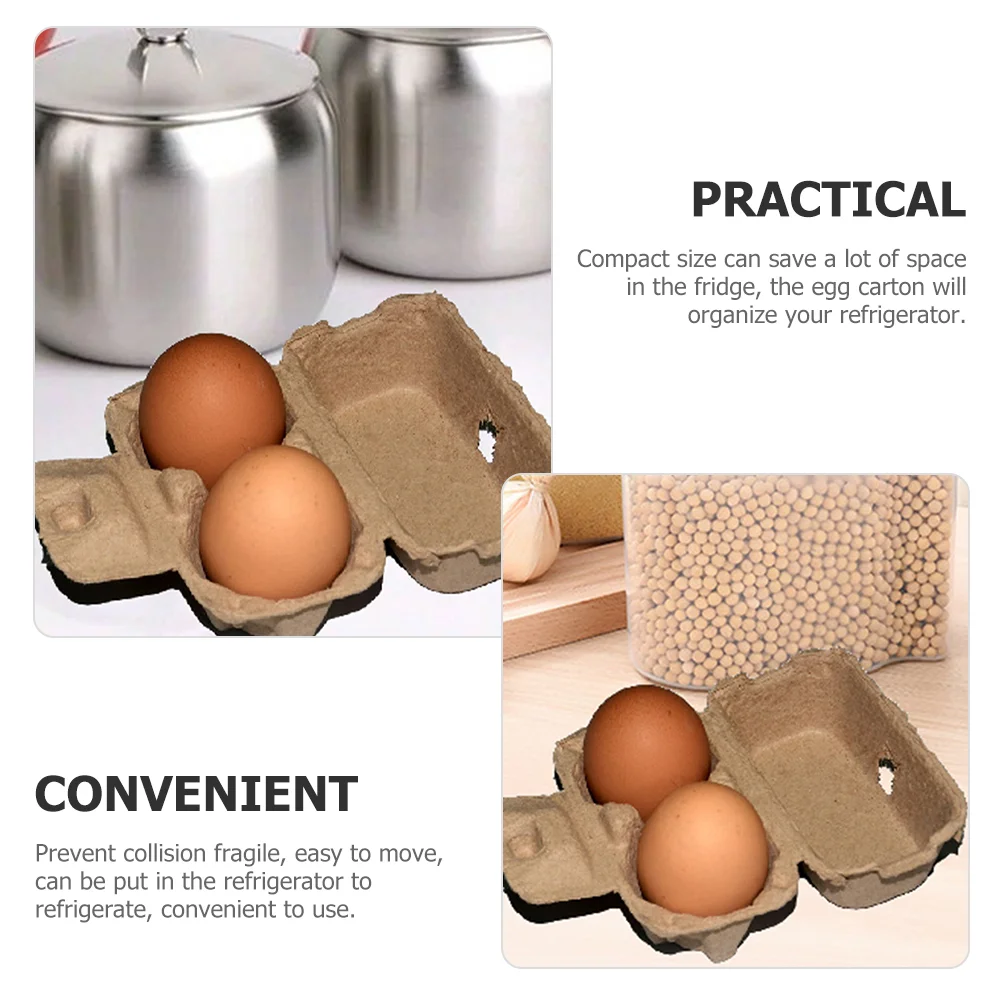 Household Empty Egg Cartons Eggs Holder Paper Pulp Egg Cartons Paper Pulp Egg Containers for Home Kitchen Restaurant