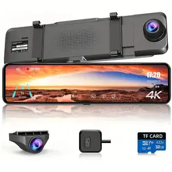 4K Rearview Mirror CAM Front And Rear, 11