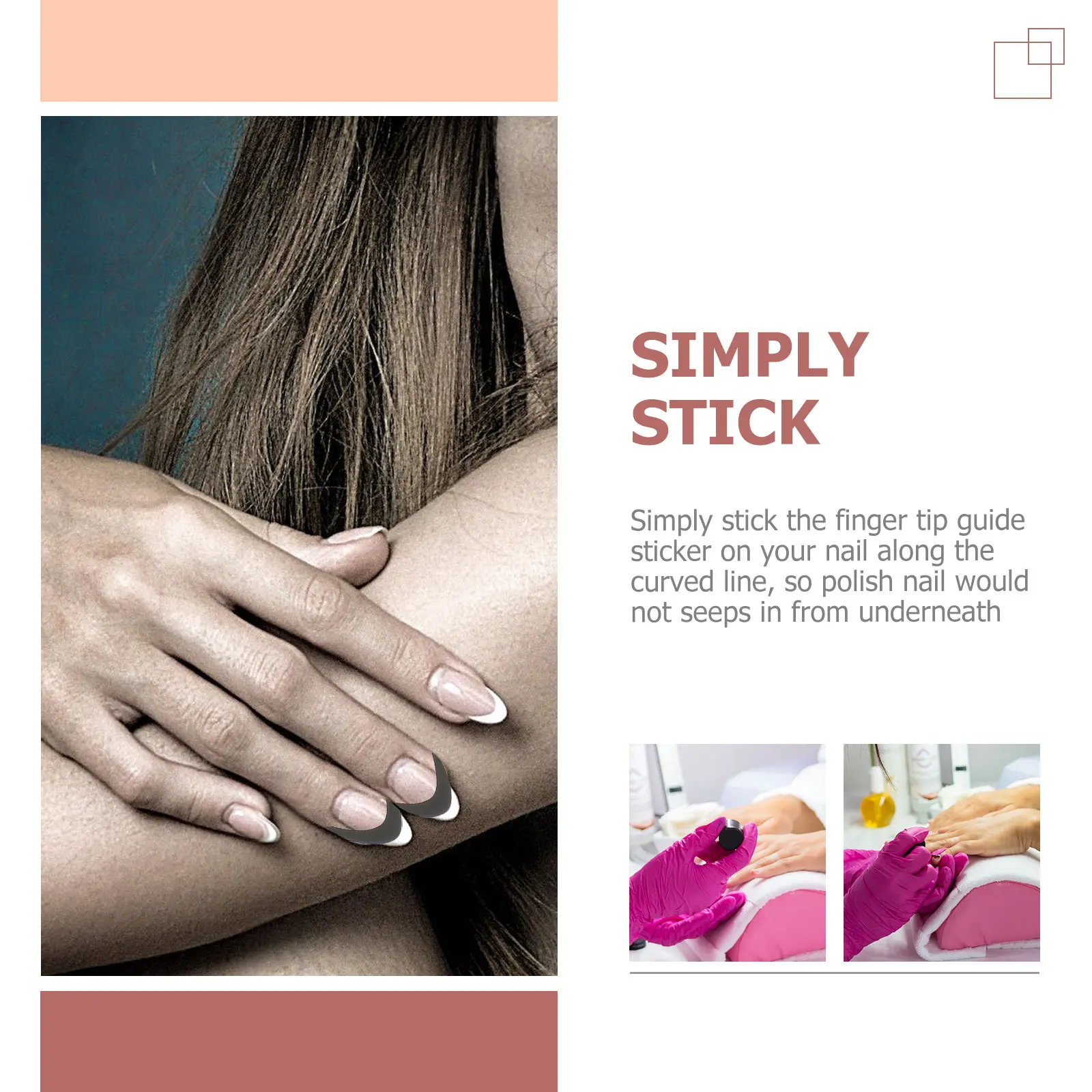 4-vellen Franse manicurestrips Eenvoudig aan te brengen nagelkunststencils voor gebogen tips Professionele nagelontwerpdecoratie Franse tip