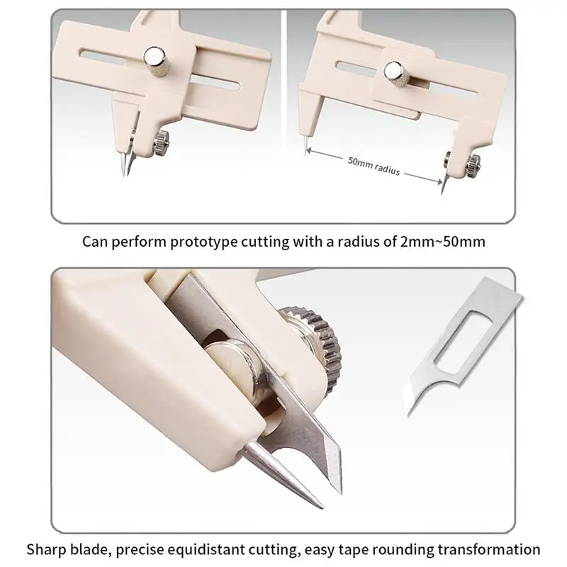 Adjustable Masking Tape Circular Cutting Tool Cutting Diameter: 4mm-100mm  Circle Cutter Model Hobby Craft Tool