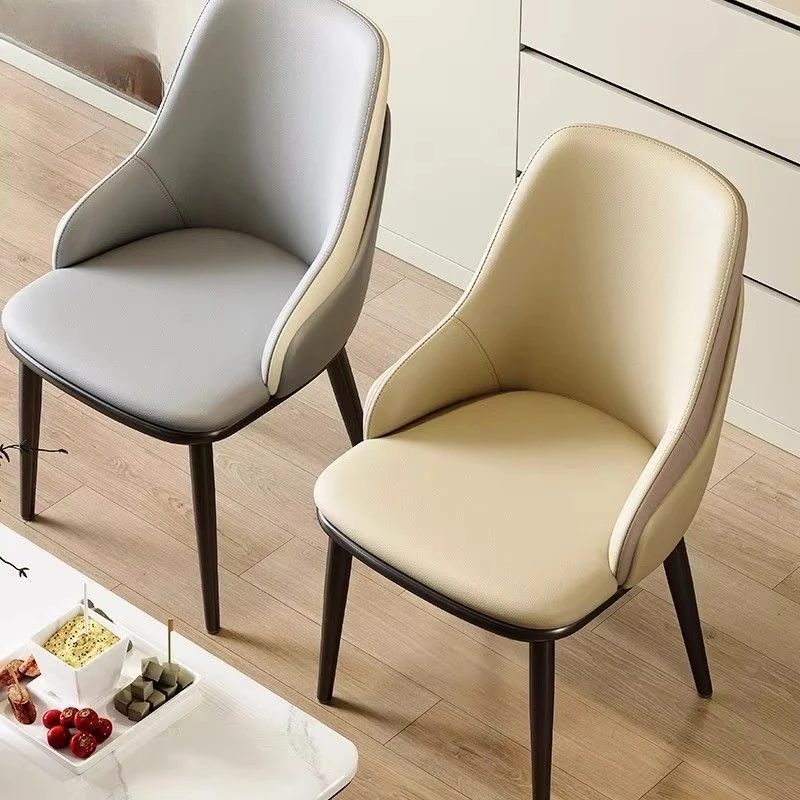 Light Luxury New Design Comfortable Chair with Carbon Steel Legs Wholesale Price Custom Grey Dinning Chair for Dinning Table
