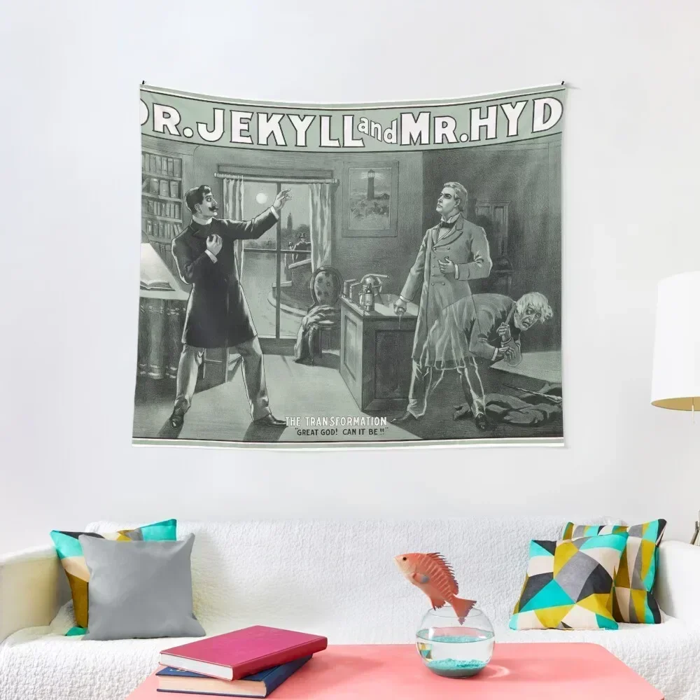 Rare Dr. Jekyll and Mr. Hyde Transformation Poster Tapestry Decoration For Home Room Decorations Tapestry