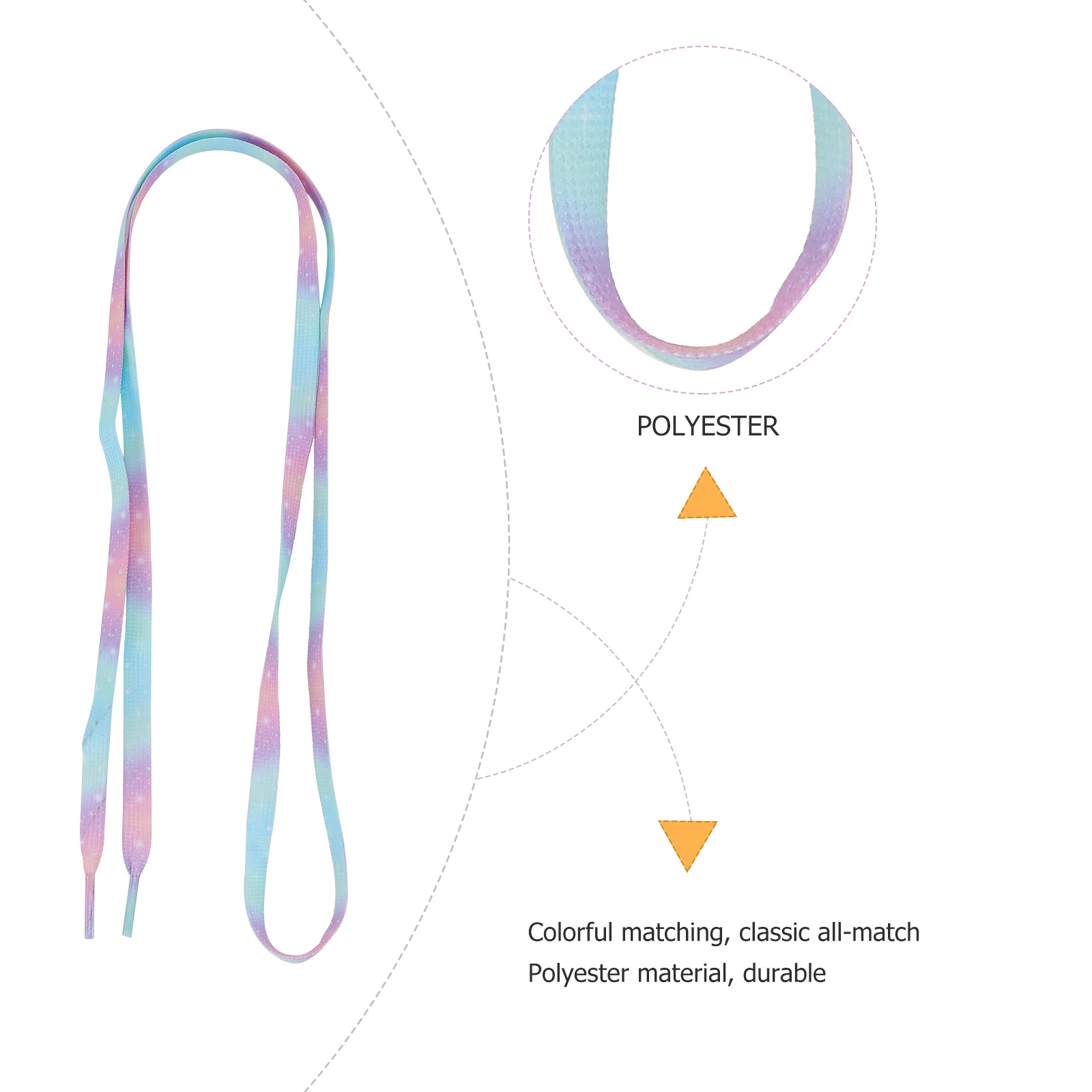 

2 пары градиентных цветных шнурков, красочные тай-дай, стильная декоративная обувь, замена ремешка для кроссовок, парусиновая обувь, прочная
