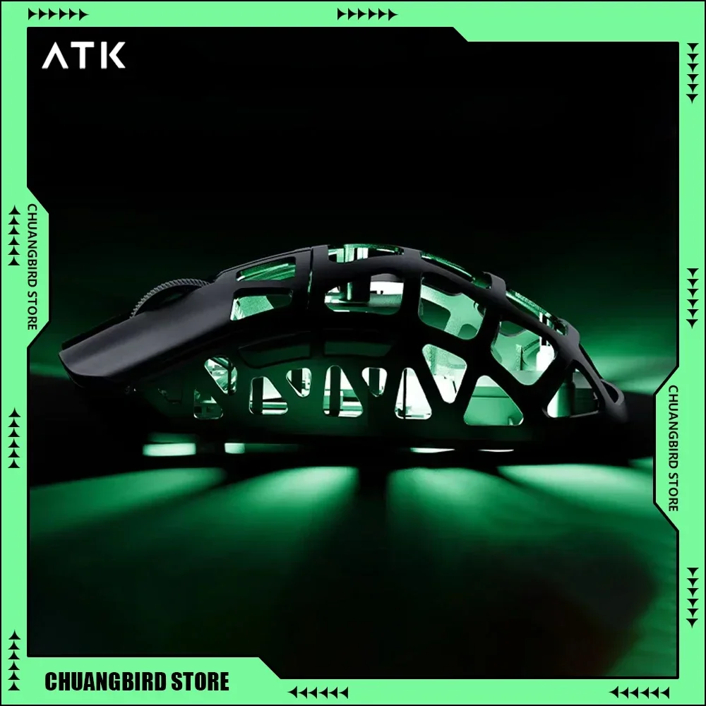 

New ATK FIERCE X PAW3950 Ultra Sensor 8K Polling Rate Gaming Mouse Aluminum Magnesiumn Alloy Lightweight Customize E-sports Mice