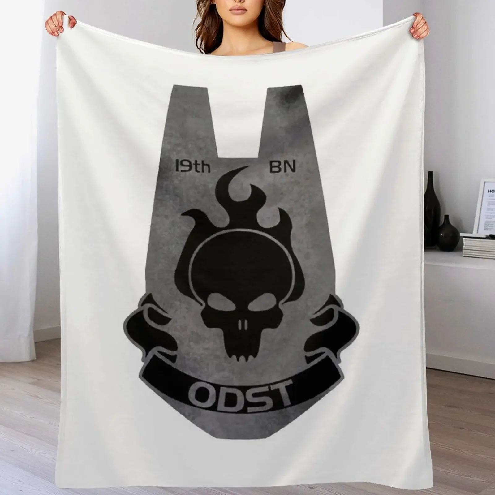 

UNSC Patch ODST Brand T Shirt Throw Blanket halloween Soft Plush Plaid Flannels Designers Blankets
