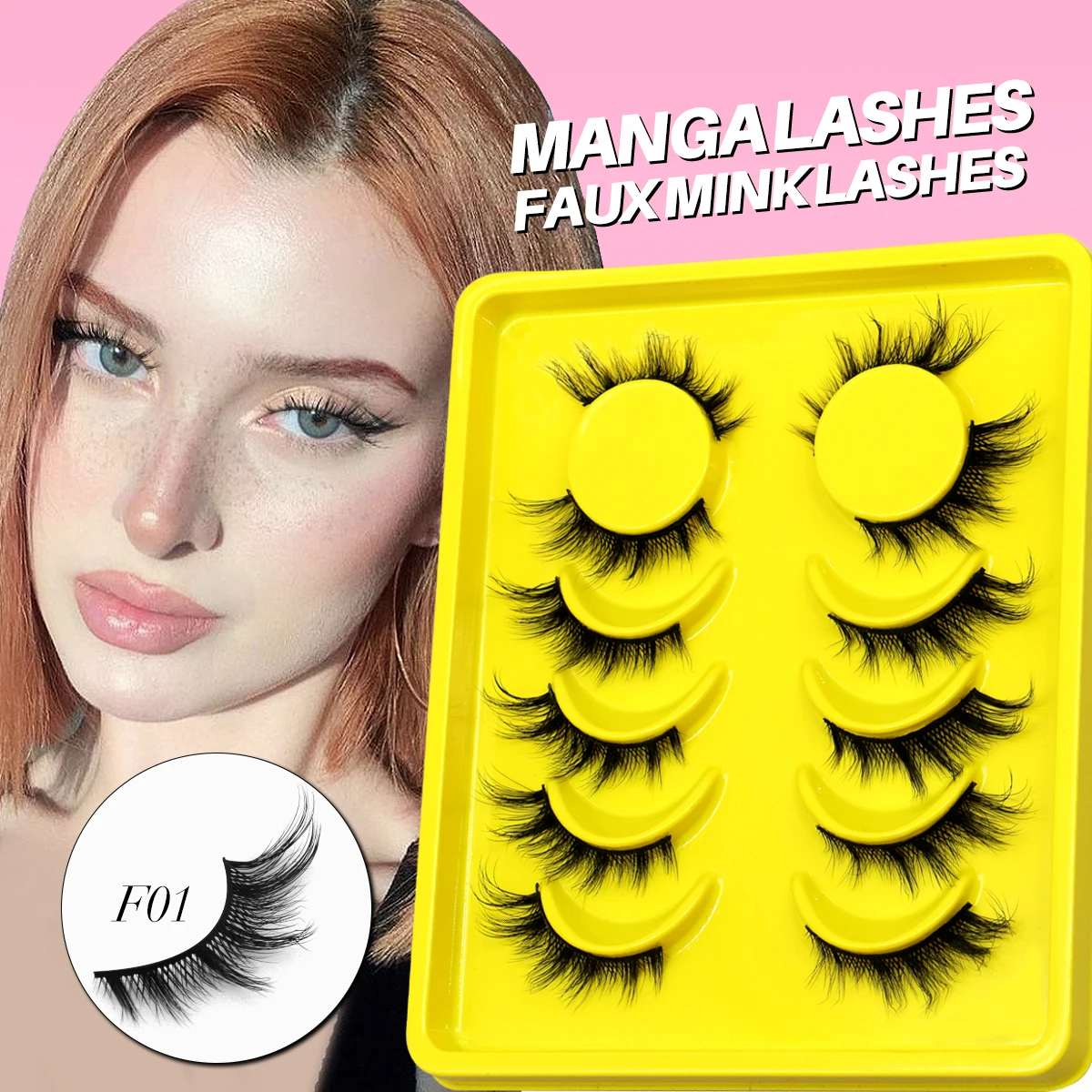 Groinneya-ナチュラルまつげ,ふわふわボリューム,3Dフェイクミンク,つけまつげ,DIYまつげエクステ,メイクアップツール