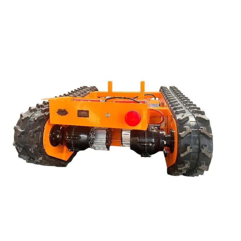 All-terrain remote control transport vehicle chassis electric self-unloading four-wheel drive climbing crawler transportation