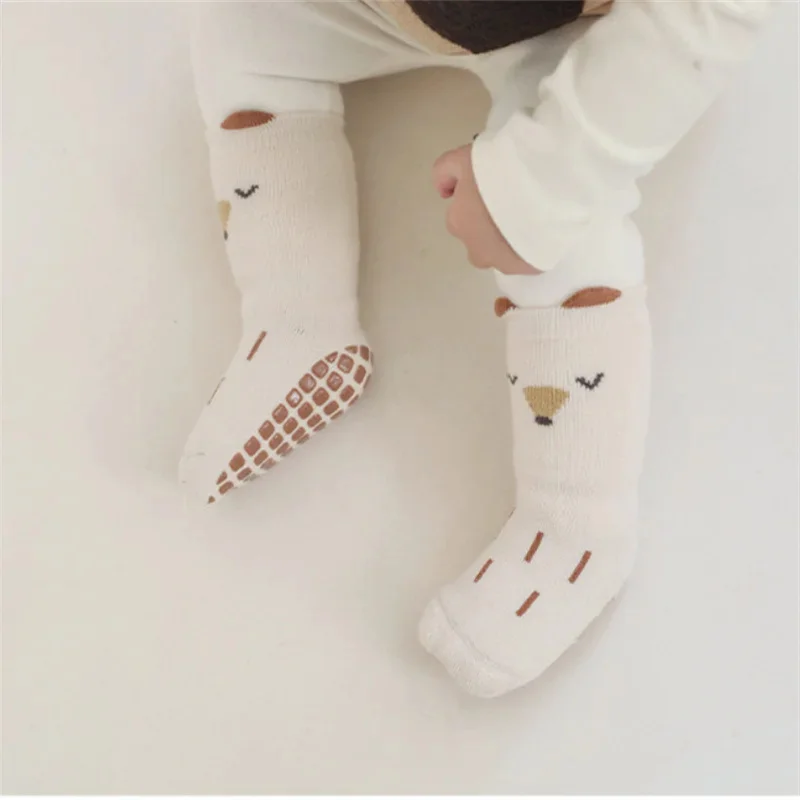 0-5Years Children\'s Socks Warm Anti Slip Floor Cartoon Winter Thick Terry Print Toddler Baby Socks For Boys Girls Snow Sock 2024