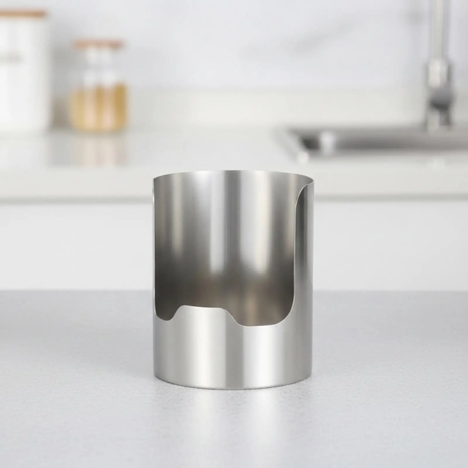 Kitchen Lid Holder Rack 201 Stainless Steel Cylindrical Storage for Spatulas Ladles and Cookware