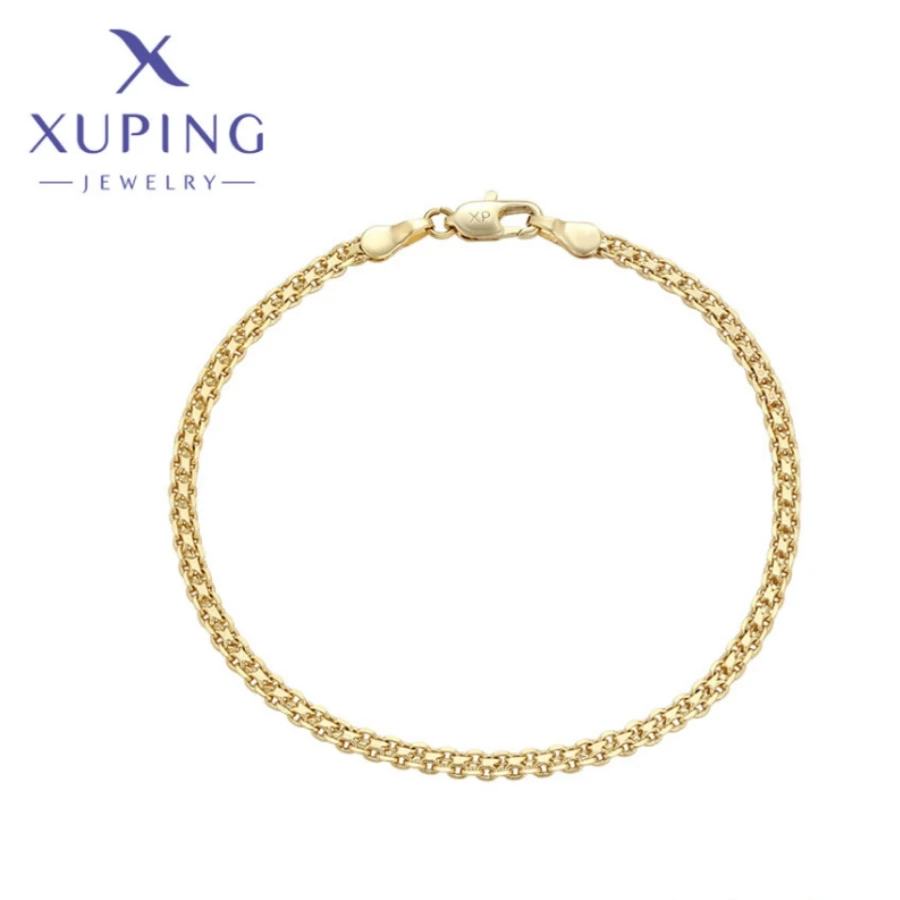 Xuping Jewelry Trendy Exquisite Elegant Style Women's Bracelets Light Gold Color Birthday Christmas Girl Gift X000979197