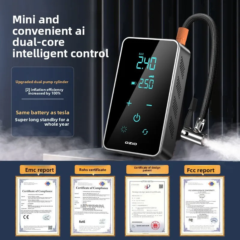 

Wireless Portable High-Pressure Electric Air Pump - For Car Tires & Bicycles