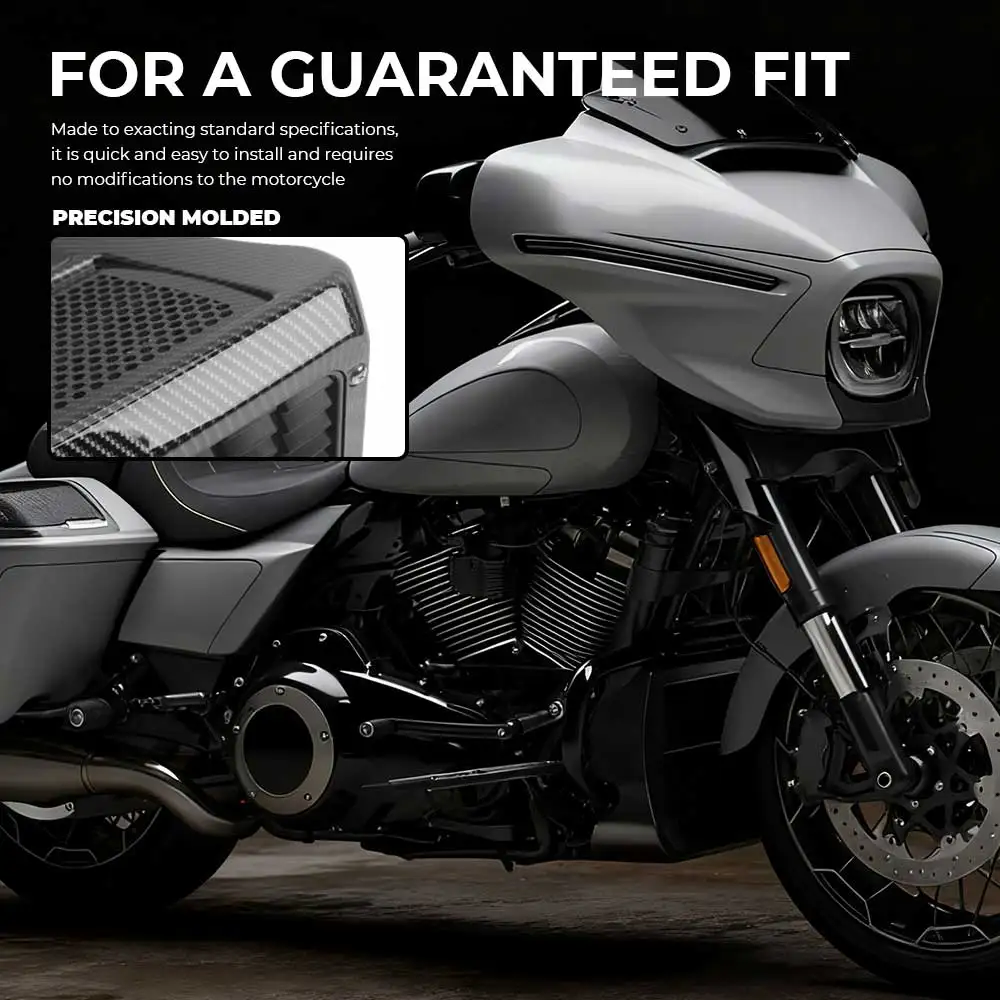 For Harley CVO Street Glide FLHXSE 2023 2024 2025 1pcs Fairing Front Spoilers Radiator Chin Cover Black - view 6