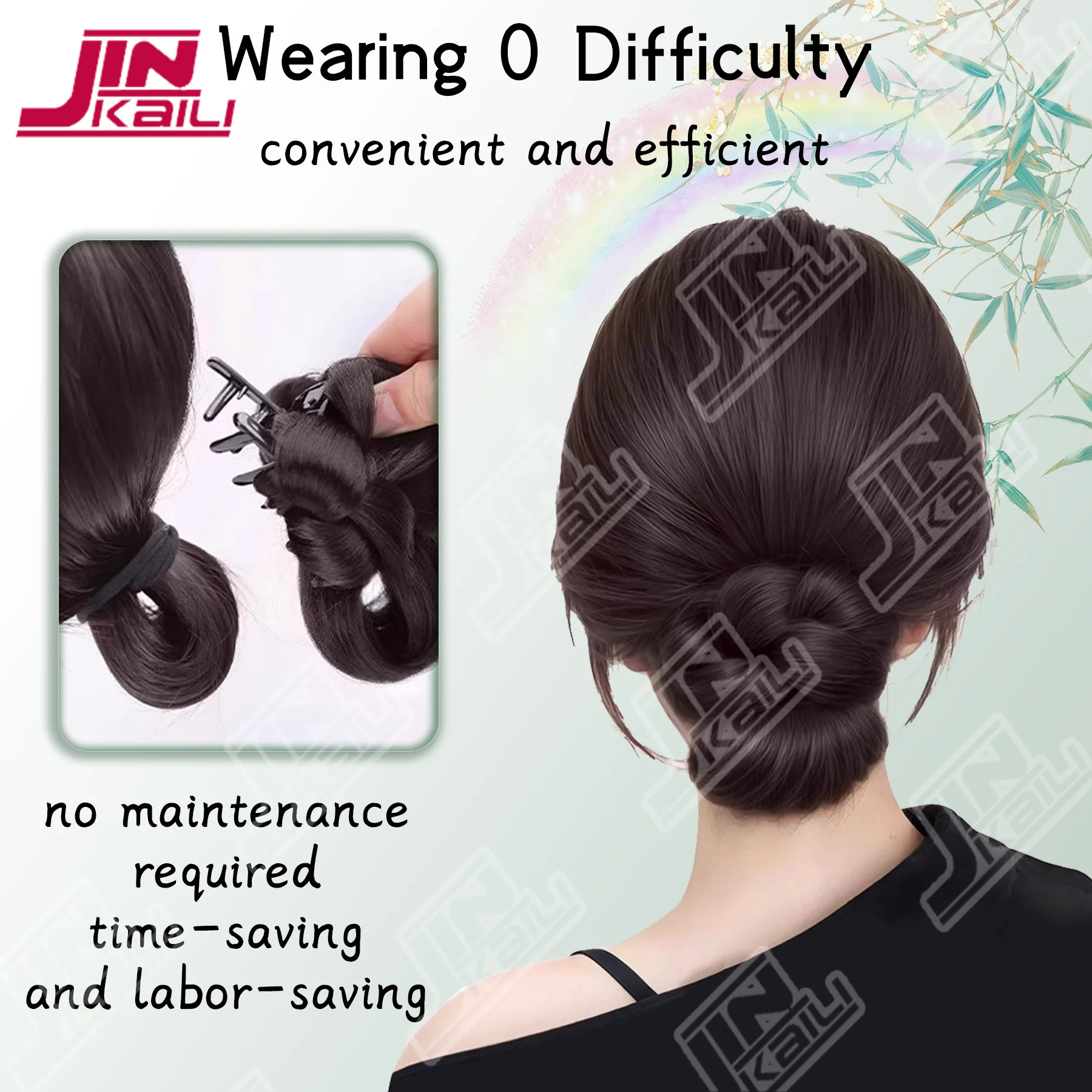 

JKL Синтетическая зажимная прическа с петлей и зажимом для наращивания волос из конского хвоста со стильным и натуральным рулевым управлением