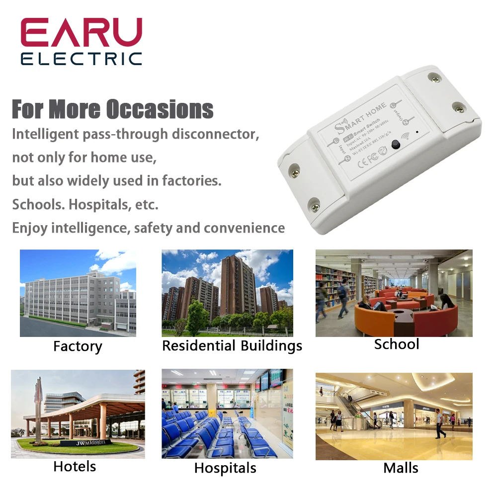 Smart Home House Zigbee Wifi Wireless Remote Switch Breaker LED Light Controller Module Alexa Google Home Tuya Smart eWeLink APP