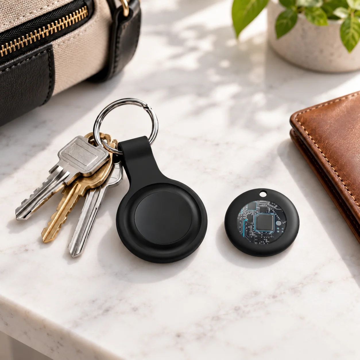 Works with Apple Find My: Smart Tag Anti-lost Tracker Finder with Real-time precise positioning for Luggage Keys Bags on iOS iPh