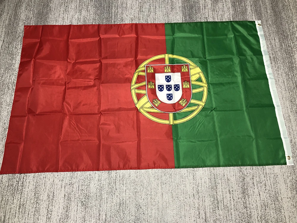 ZXZ free shipping Portugal flag 90X150cm  Hanging Polyester Fabrics Portuguese Portugal Flag For Decoration