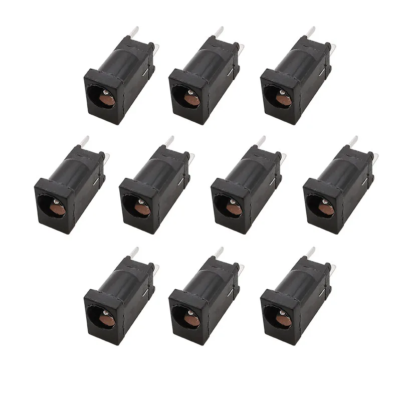 10Pcs DC-002D DC Socket 3.5x1.3mm DC Power Female Jack Connector 180 Degree Small DC Sockets Interface Adapter 3.5mm x 1.3mm