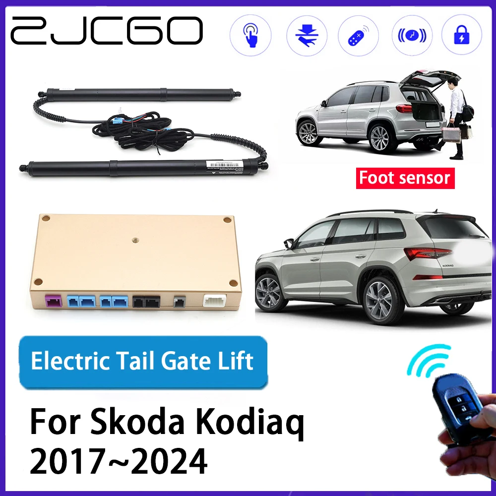 

ZJCGO Car Auto Trunk intelligent Electric Tail Gate Lift Automatic Tailgate Opener for Skoda Kodiaq 2017~2024