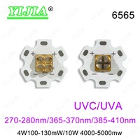 4W Deep UV LED Chip UVC 270nm 275nm 280nm Diodes SMD6565 With 20mm PCB Plate Ultraviolet Lamps For Water Air Virus Sterilization