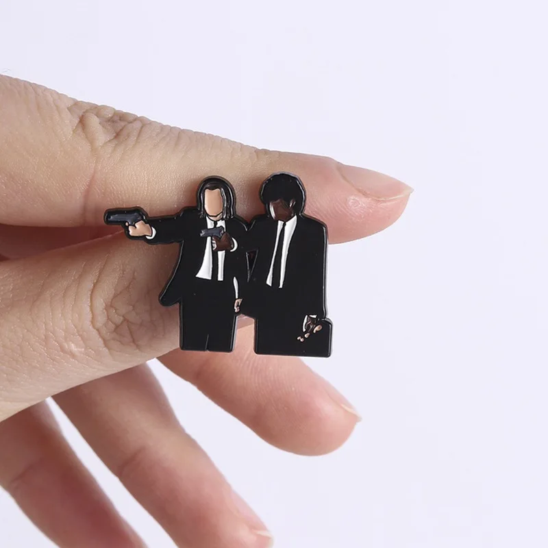 Pulp Fiction Enamel Pin Lapel Badge Retro Punk Metal Brooch For Backpack Jacket Cult Film Fan Jewelry Gift For Men Women view 6