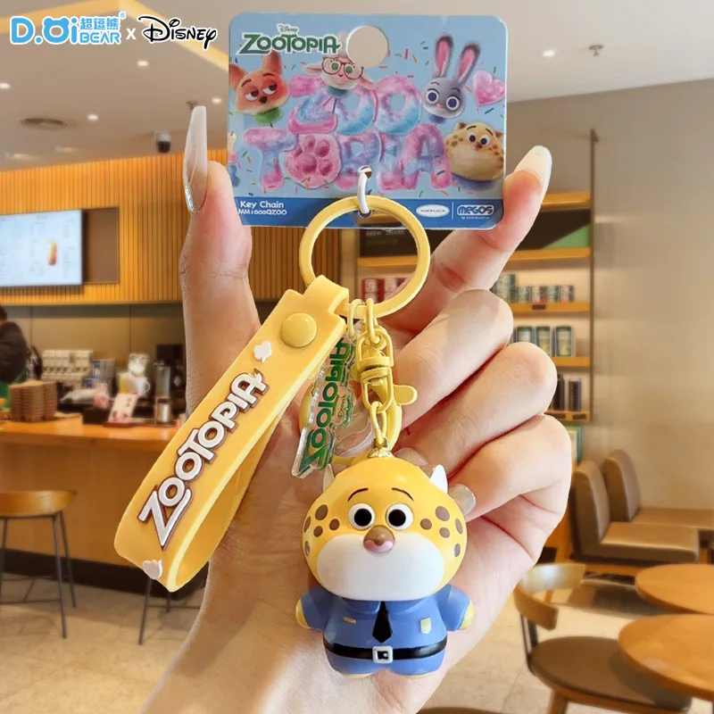 アニメズートピアアクションフィギュアオフィサーウサギニックワイルド人形モデルカーキーホルダーかわいい漫画キーホルダー学生バッグペンダントおもちゃ