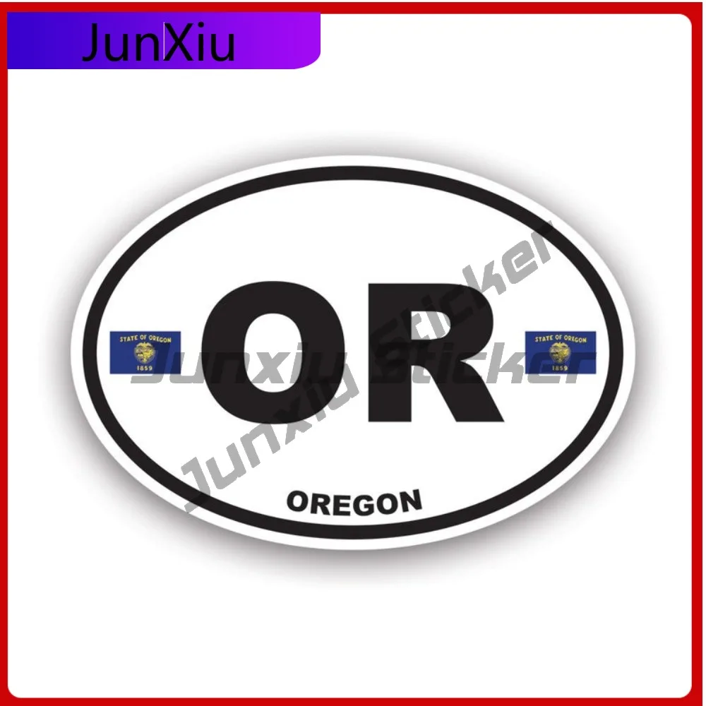 

Funny Oregon Flag Oval Sticker Uv Protected Decalsor Euro 3d Vinyl Sticker Weather Resistant Anti Scratch Great For Helmet