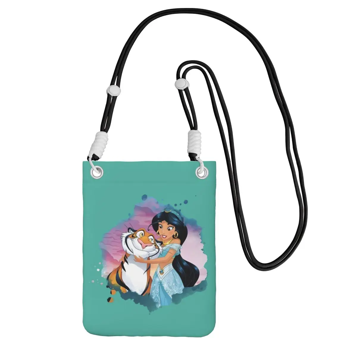 

Custom Aladdin Mobile Phone Bag Women Men Cool Musical Fantasy Film Shoulder Crossbody Bag Key Bag Mini Shoulder Purse Wallet