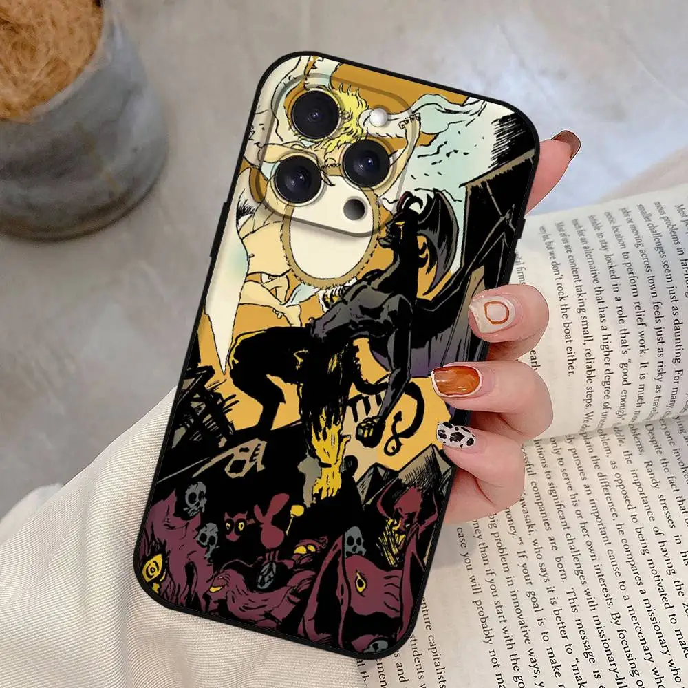 Capa de telefone anime devilman crybaby para iphone 17,16,15,14,13,12,11 plus, pro, max, zr,xs, x,7,8 plus, mini silicone preto macio