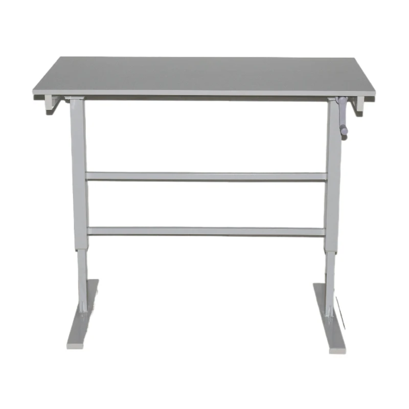 Hand Lift and Drop Height Adjustable Table, Home Office Furniture, Manual Desk, PC, Laptop, Standing Computer Desk