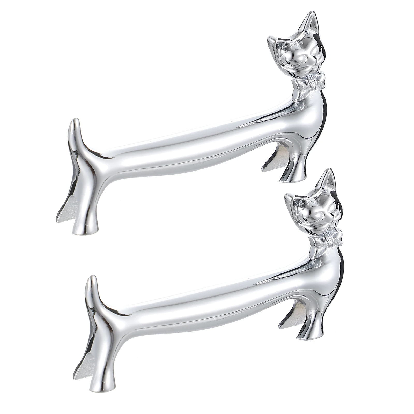 

2 Pcs Silver Metal Chopstick Holders Alloy Chopstick Rests Tableware Stands Prevent Rolling Easy Clean