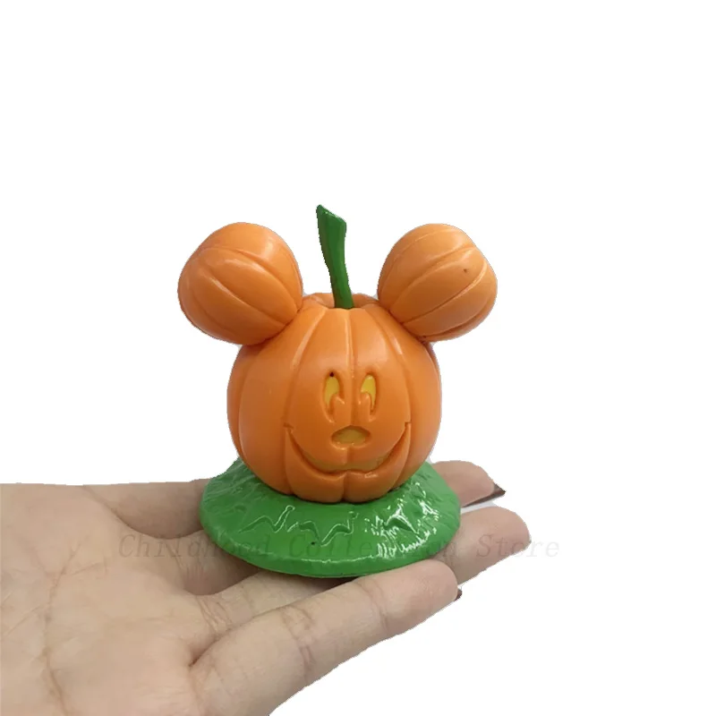 Kawaii Disney Mickey Mouse And Donald Duck Action Figure Toys Mickey Halloween Pumpkin Mini Dolls Birthday Gift For Children