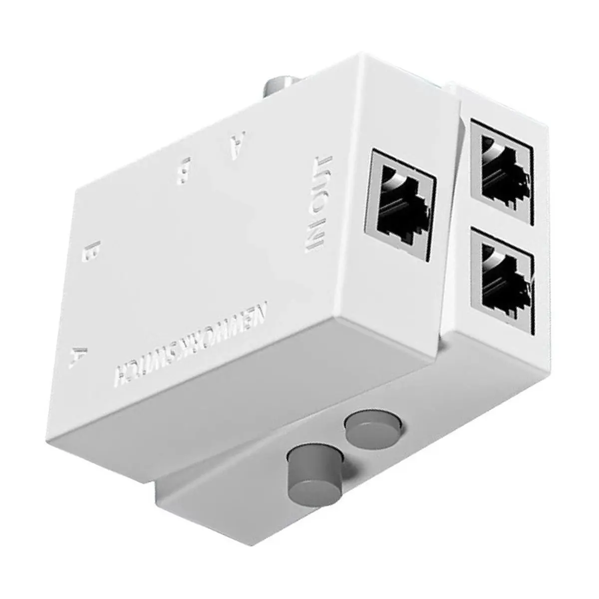 2PCS 2 Port RJ45 Network Switch Ethernet Manual Sharing Switcher RJ45 Network Box Hub Adapter Splitter Conterver