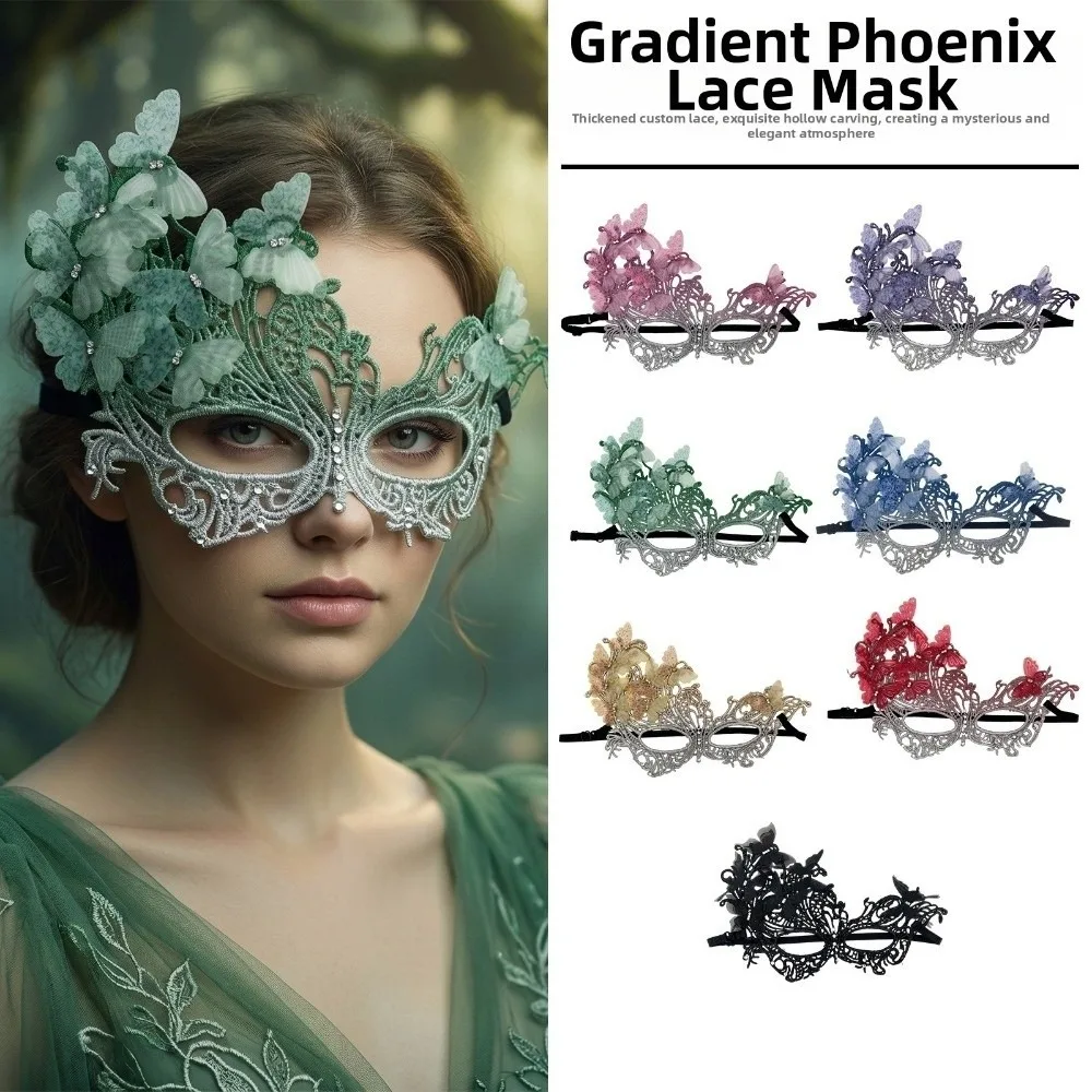 Multicolor Half-Face Lace Mask Cosplay Seductive Style Masquerade Mask rhinestone Fancy Prom Butterfly Mask Venetian Party