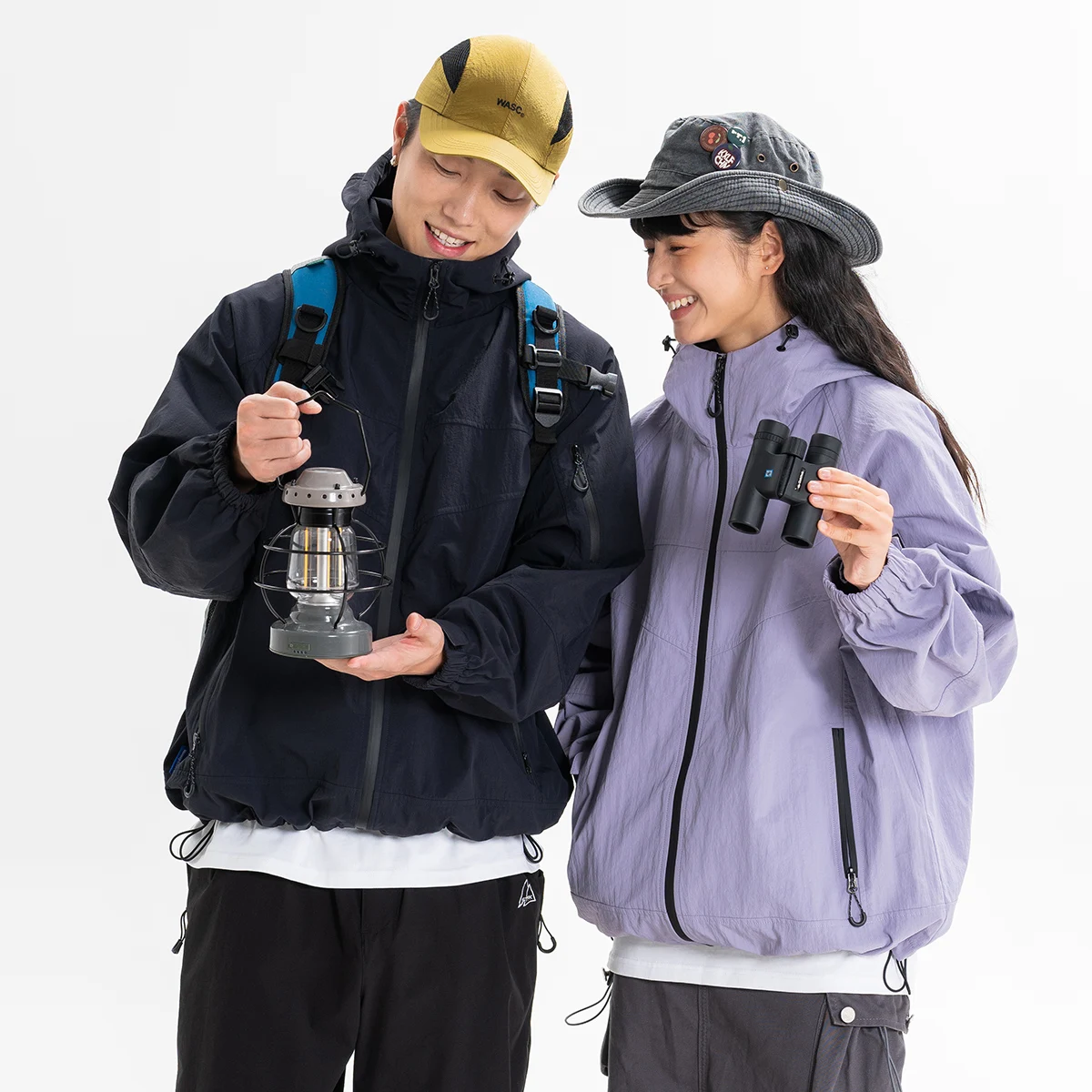 

Wassup2025 Весенне-осенняя мужская функциональная ветровка Jaet, футболка-стойкая походная одежда, свободная одежда с несколькими карманами, молодежный тренд