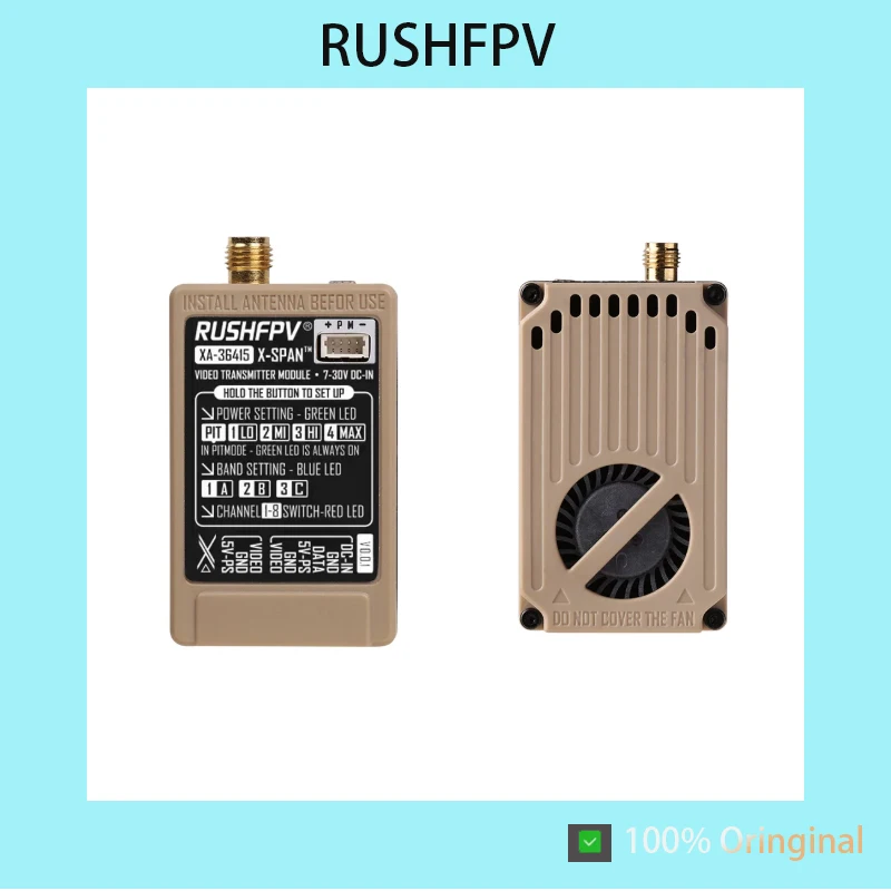 RUSHFPV XSPAN XA 3.6G-4.1G GaAs VTX Kit, Circular Polarized Antenna for FPV Drone / RC Airplane